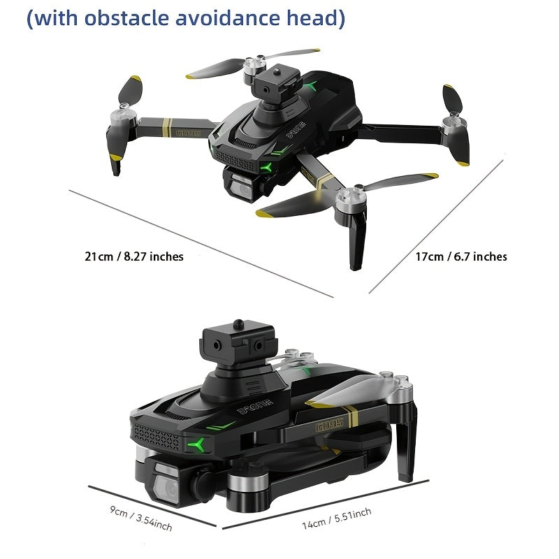 GLOBAL DRONE Gd95 Dual Camera Drone with Optical Flow Positioning - Brushless Motor, 4K HD Video Transmission, Wi-Fi Connectivity, 2000mAh Battery, Obstacle Avoidance, Ideal for Beginners & Youngsters, Perfect Christmas & Thanksgiving Gift - Black