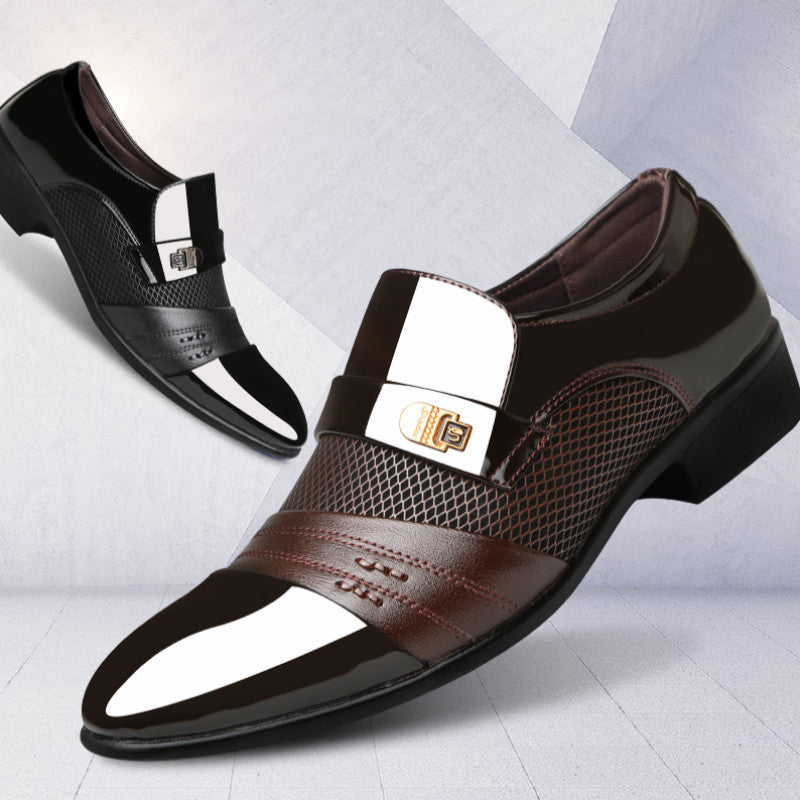 Men's Patent Loafer Shoes, Formal Dress Shoes For Wedding Party Office