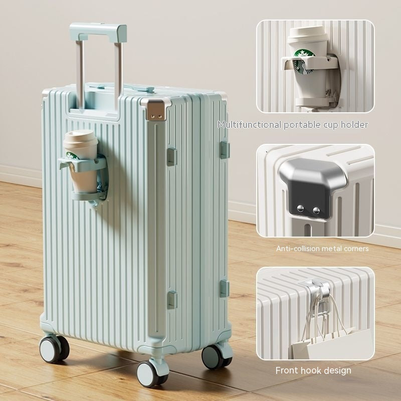 Luggage Trolley Case Genuine Leather