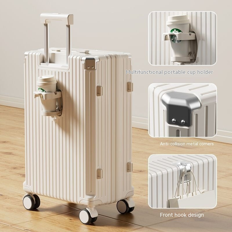 Luggage Trolley Case Genuine Leather