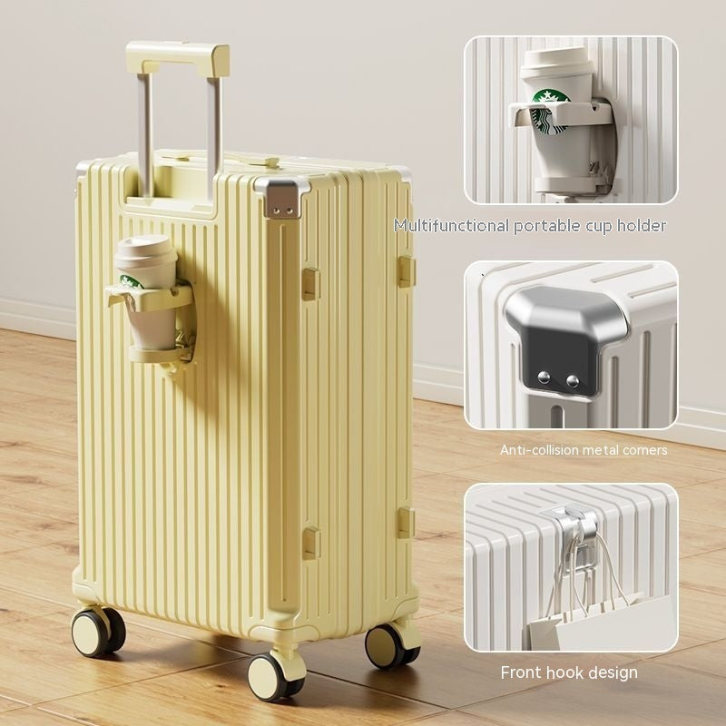 Luggage Trolley Case Genuine Leather