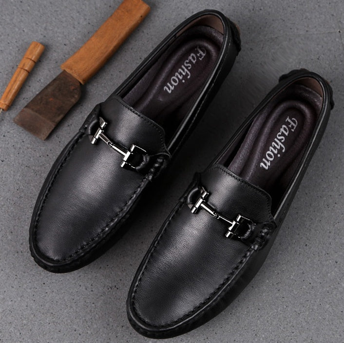 Slip On Genuine Leather Loafers Men Casual Shoes Designer