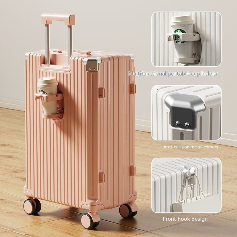 Luggage Trolley Case Genuine Leather