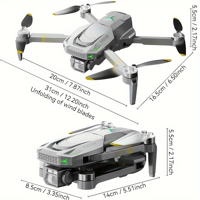 Global Drone HD drone with counter-Shake ESC, 360° Obstacle Avoidance, Long Battery Life, APP Live Streaming, High-Frequency Remote Control, Ambient Lighting & Gesture Photography - Includes Spare Blades, Storage Bag & Protective Cover