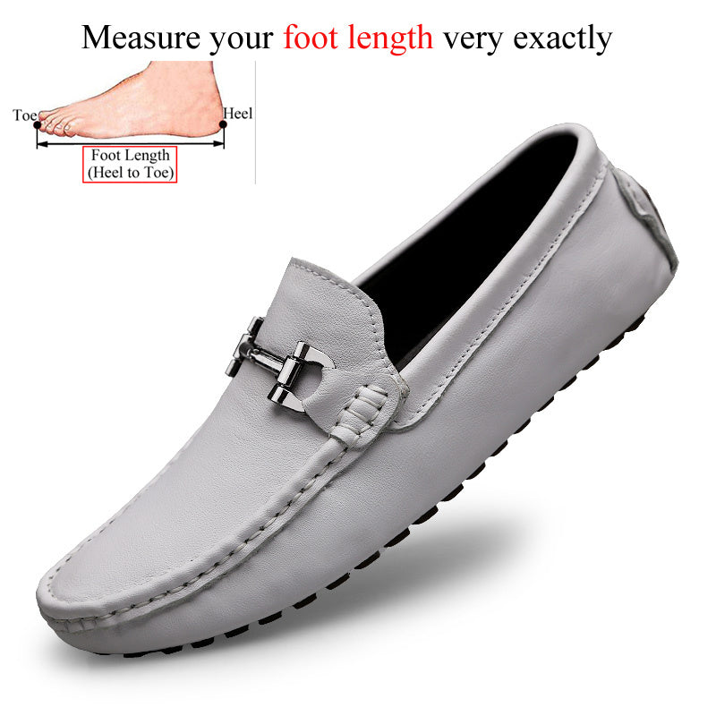 Slip On Genuine Leather Loafers Men Casual Shoes Designer